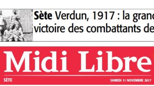 CENTENAIRE La Bataille du Mort-Homme commémoration du 11/11/2017 à SETE 