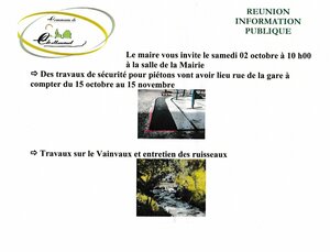 REUNION D'INFORMATIONS PUBLIQUE